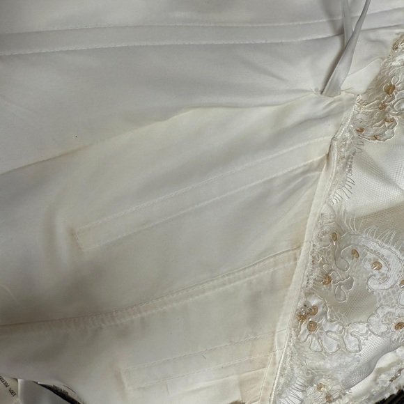 Casablanca Bridal, Elegant Cream Lace Wedding Dress - Picture 16 of 16